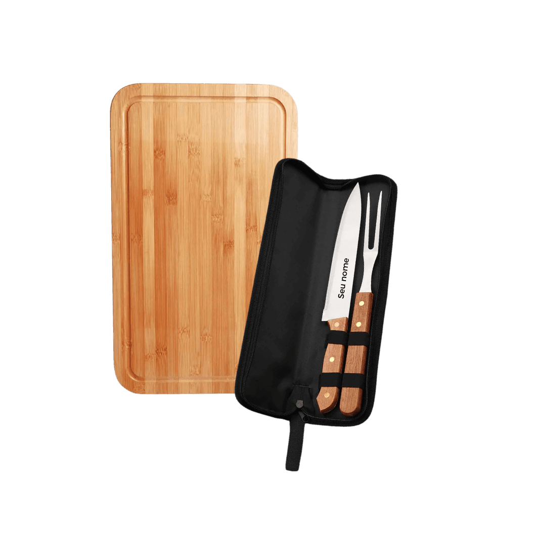 Kit Churrasco + Tabua de Bambu